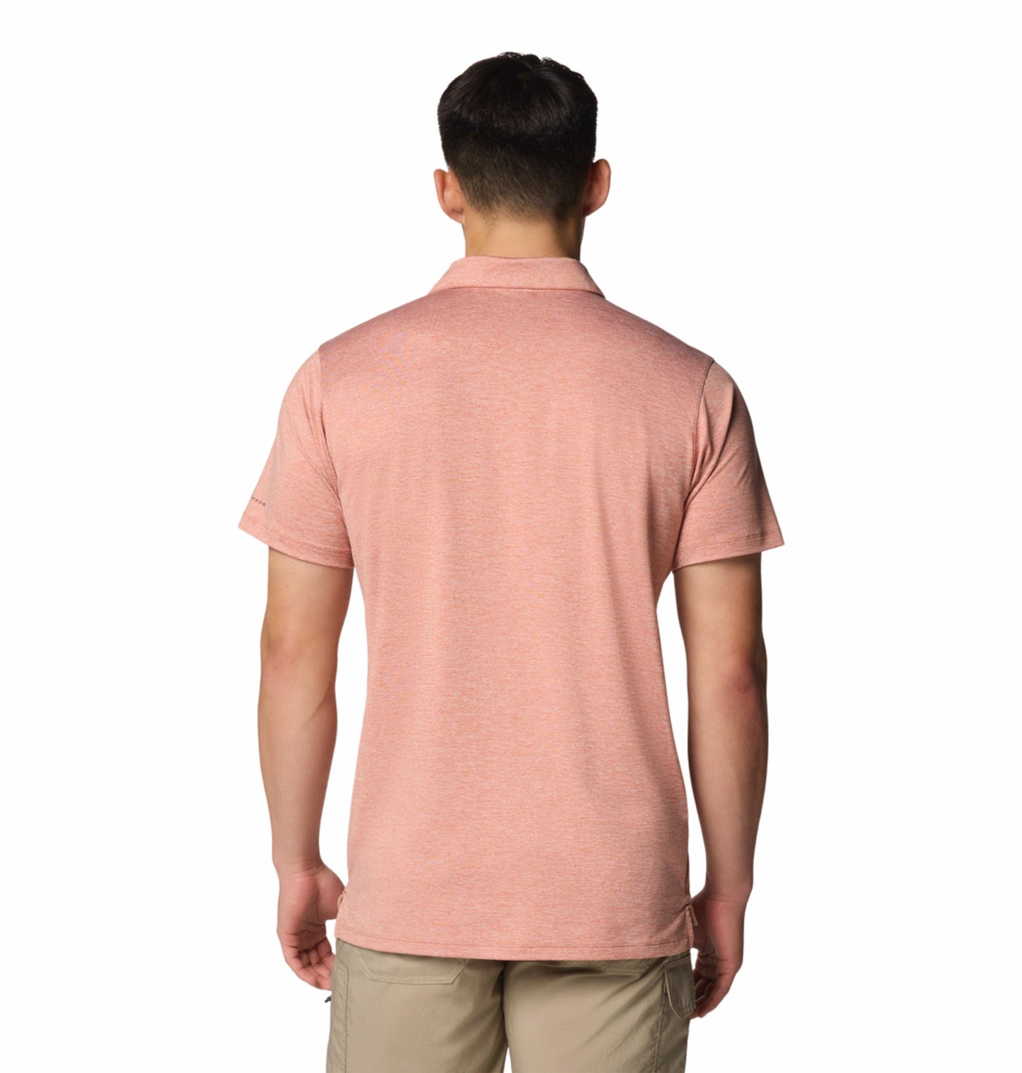 Columbia Mens Pink Omni-Shade Tech Trail Utility Polo Tshirt