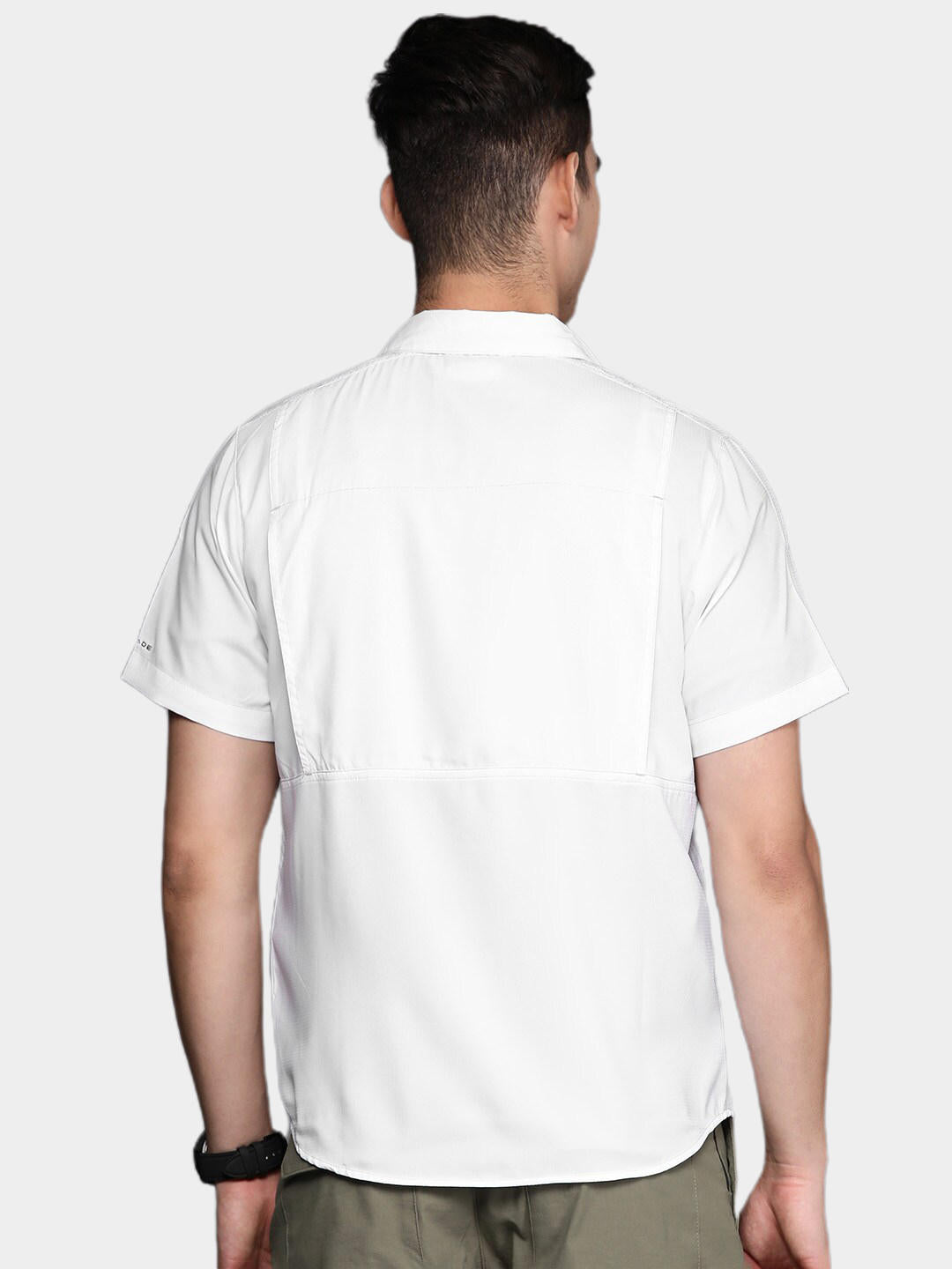 Columbia Men White Silver Ridge Lite Short Sleeve Shirt