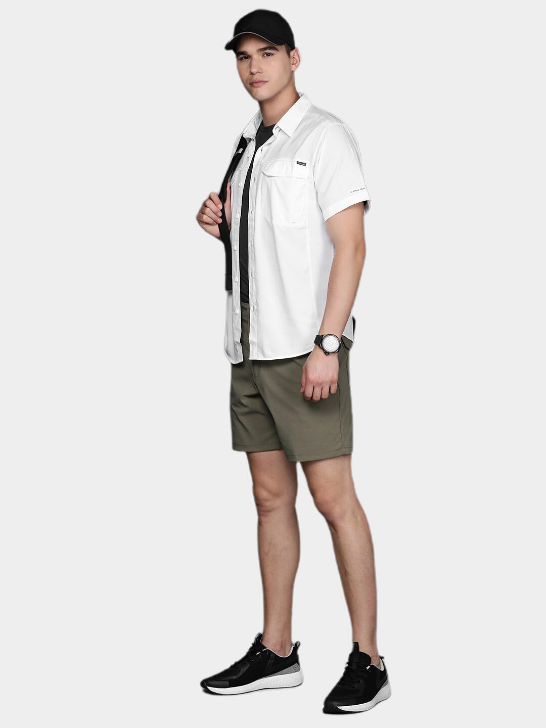 Columbia Men White Silver Ridge Lite Short Sleeve Shirt