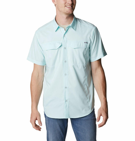 Columbia Men Blue Silver Ridge Lite Short Sleeve Shirt