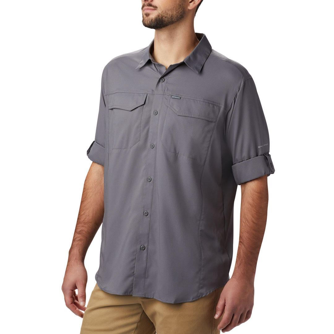 Columbia Men Grey Silver Ridge Lite Long Sleeve Shirt