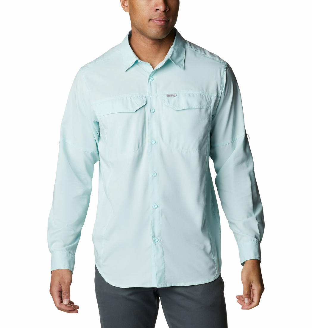 Columbia Men Blue Silver Ridge Lite Long Sleeve Shirt
