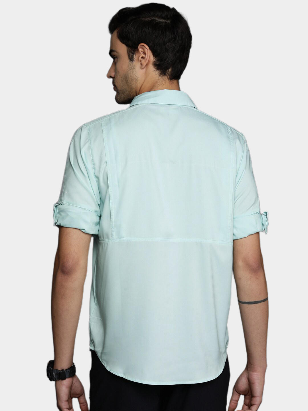 Columbia Men Blue Silver Ridge Lite Long Sleeve Shirt