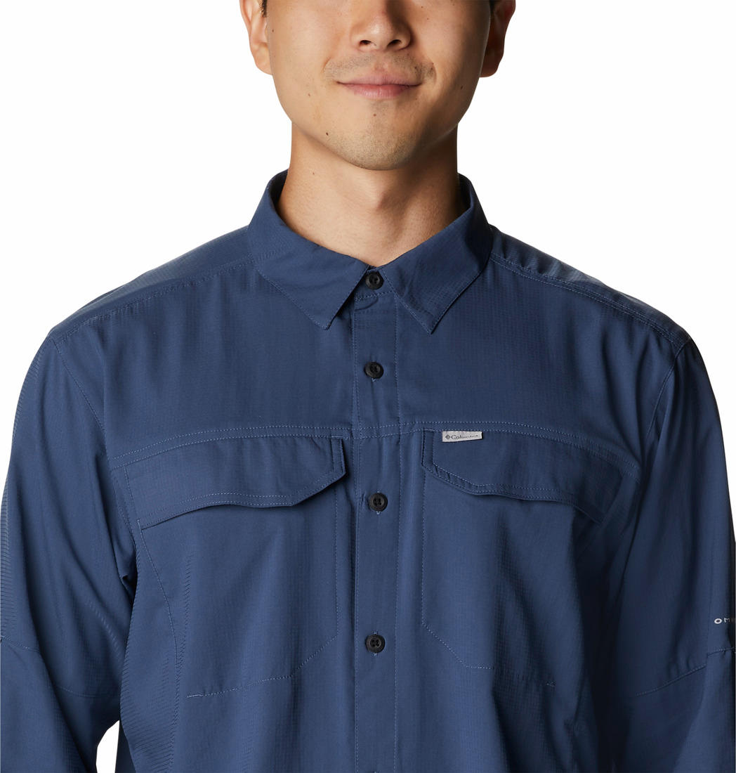 Columbia Men Navy Blue Silver Ridge Lite Long Sleeve Shirt