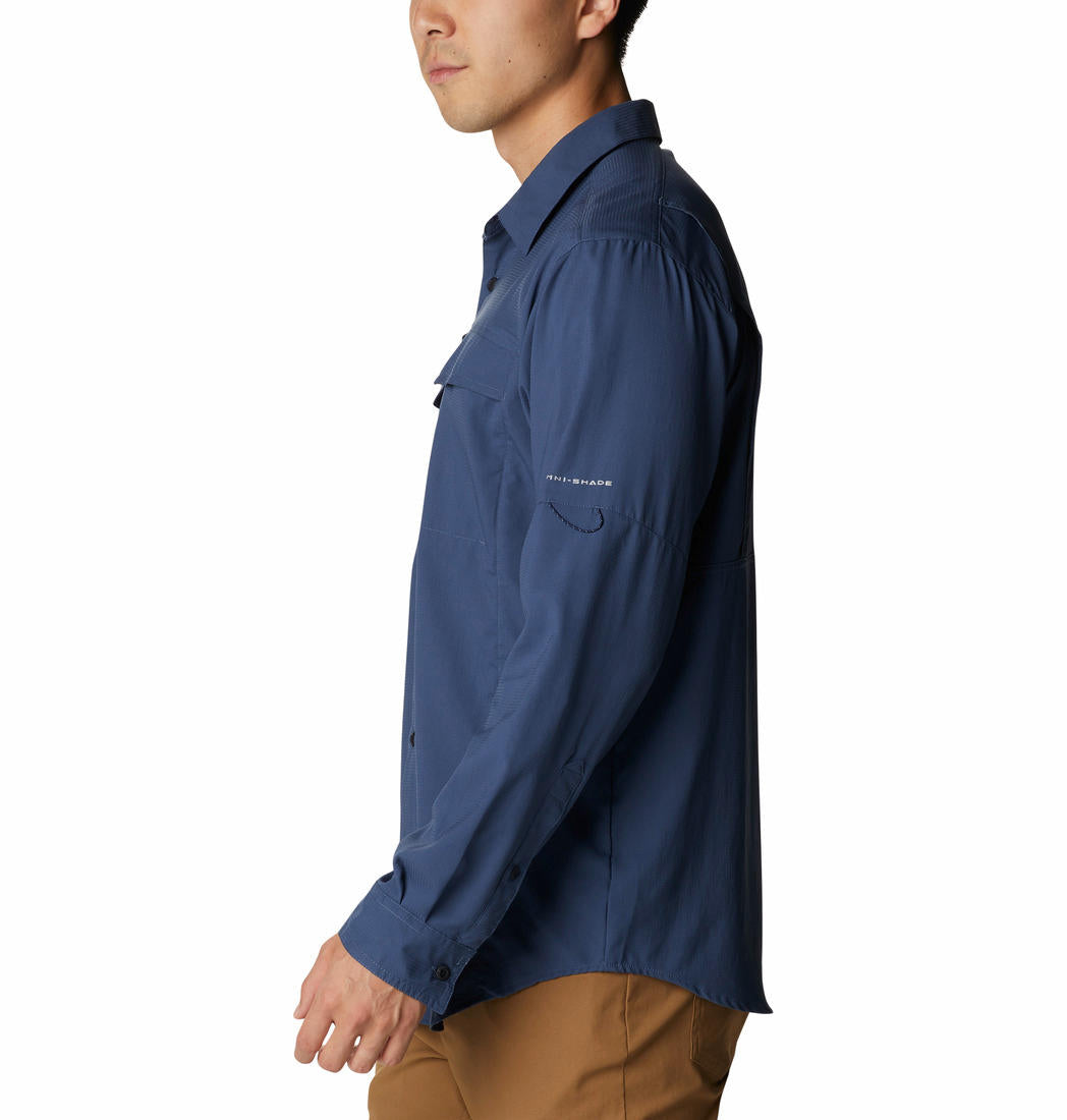 Columbia Men Navy Blue Silver Ridge Lite Long Sleeve Shirt