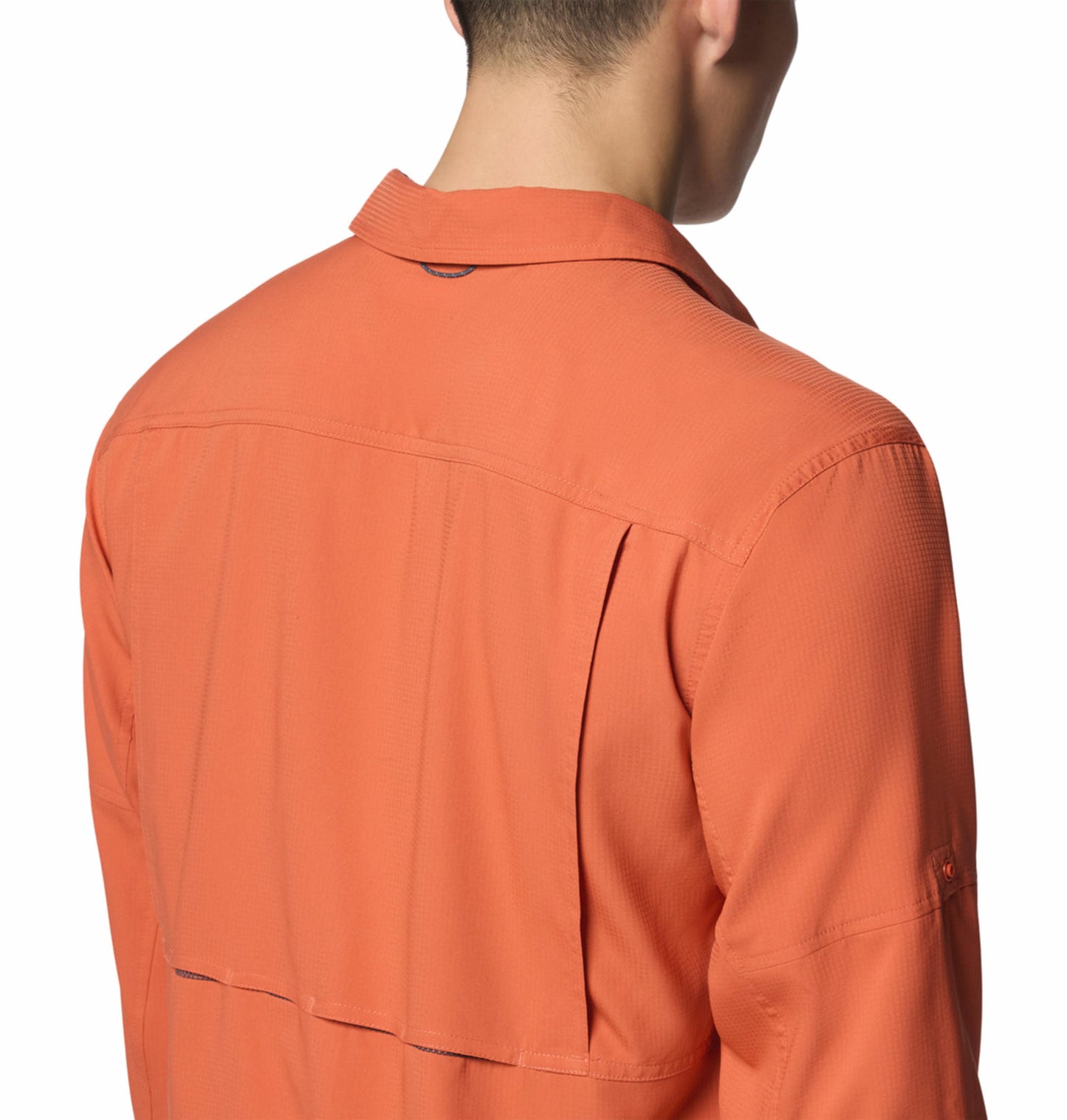 Columbia Mens Orange Omni-Shade Silver Ridge Utility Lite Long Sleeve Shirt