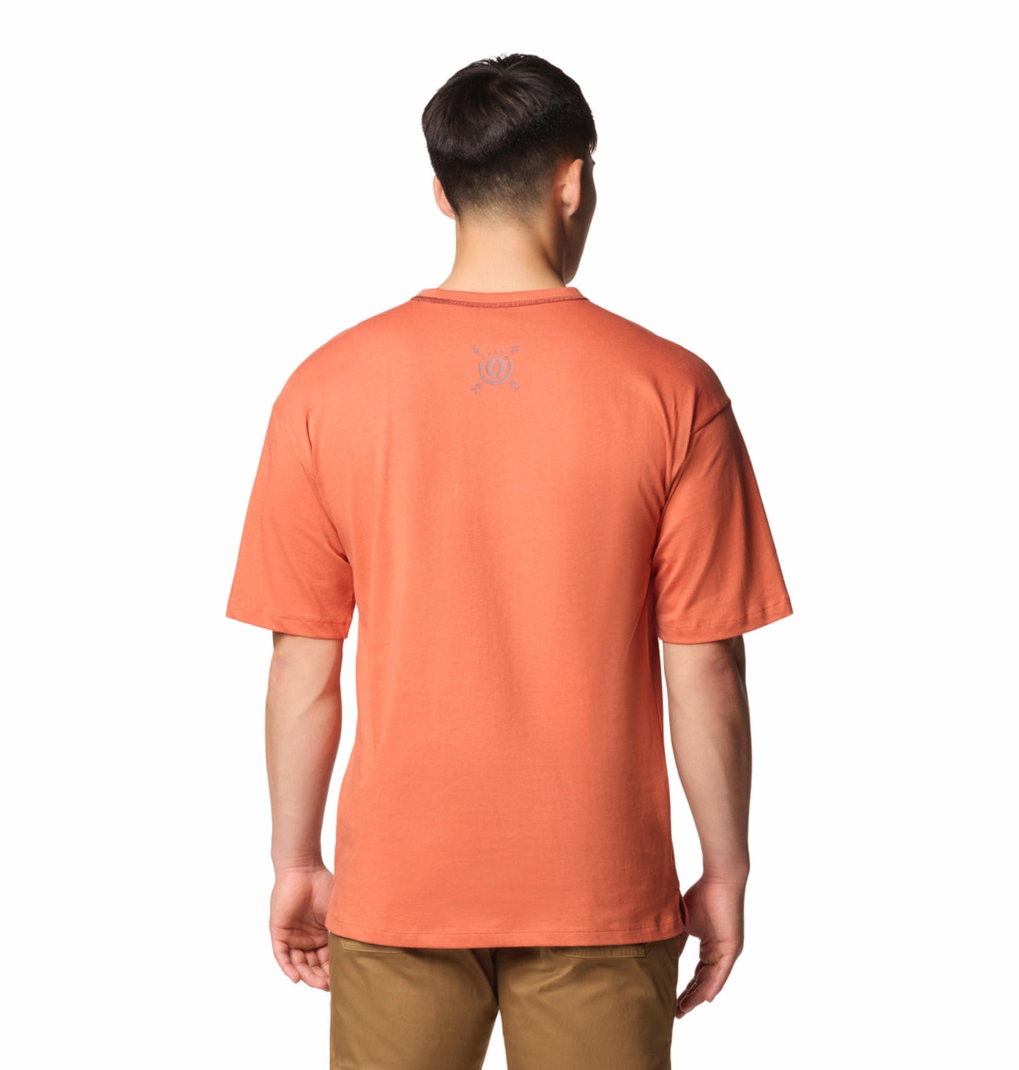 Columbia Mens Orange Landroamer Short Sleeve Crew Tshirt