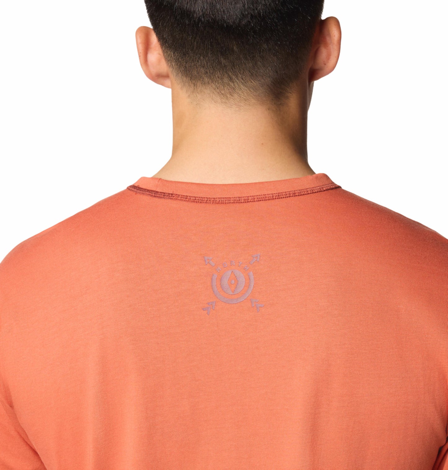 Columbia Mens Orange Landroamer Short Sleeve Crew Tshirt