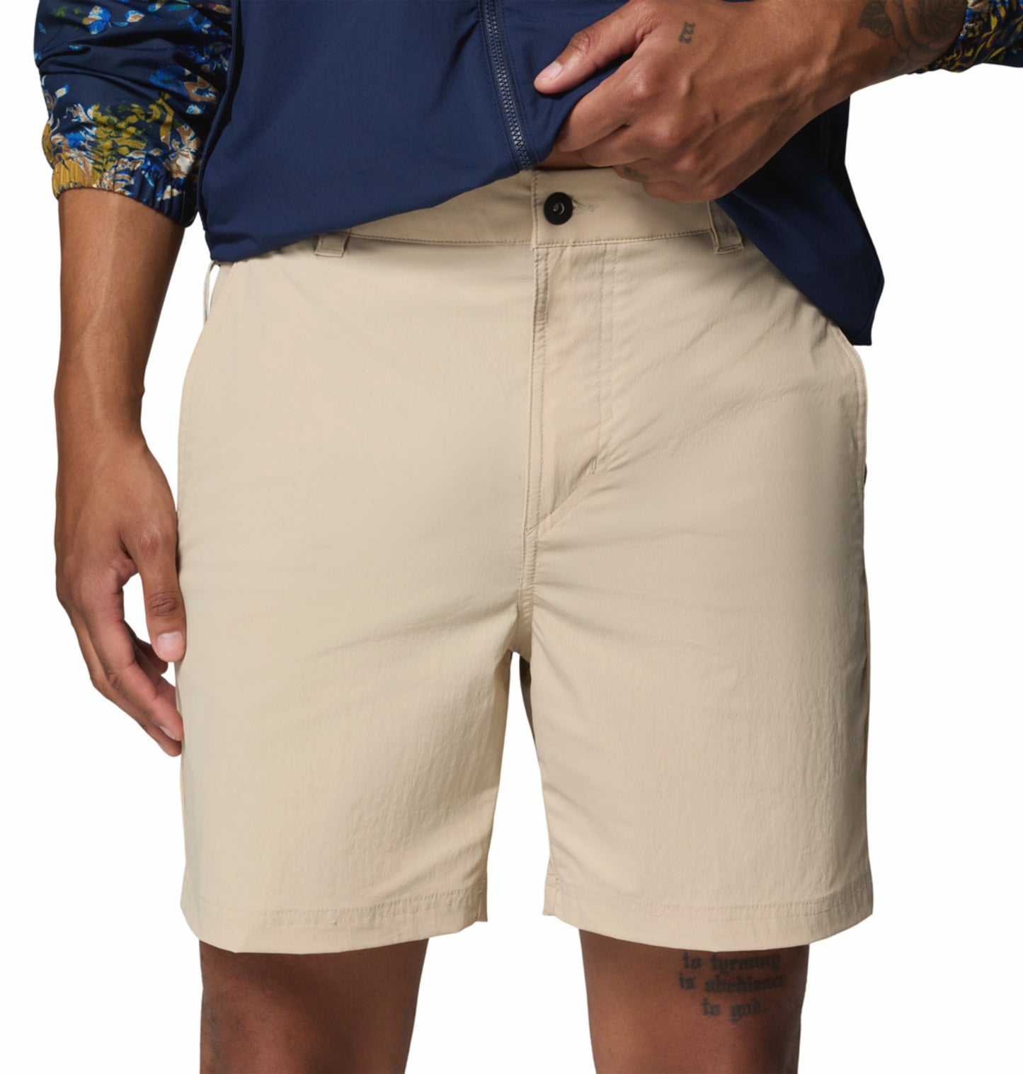 Columbia Men Beige Omni-Freeze ROC Lite Hiking Shorts