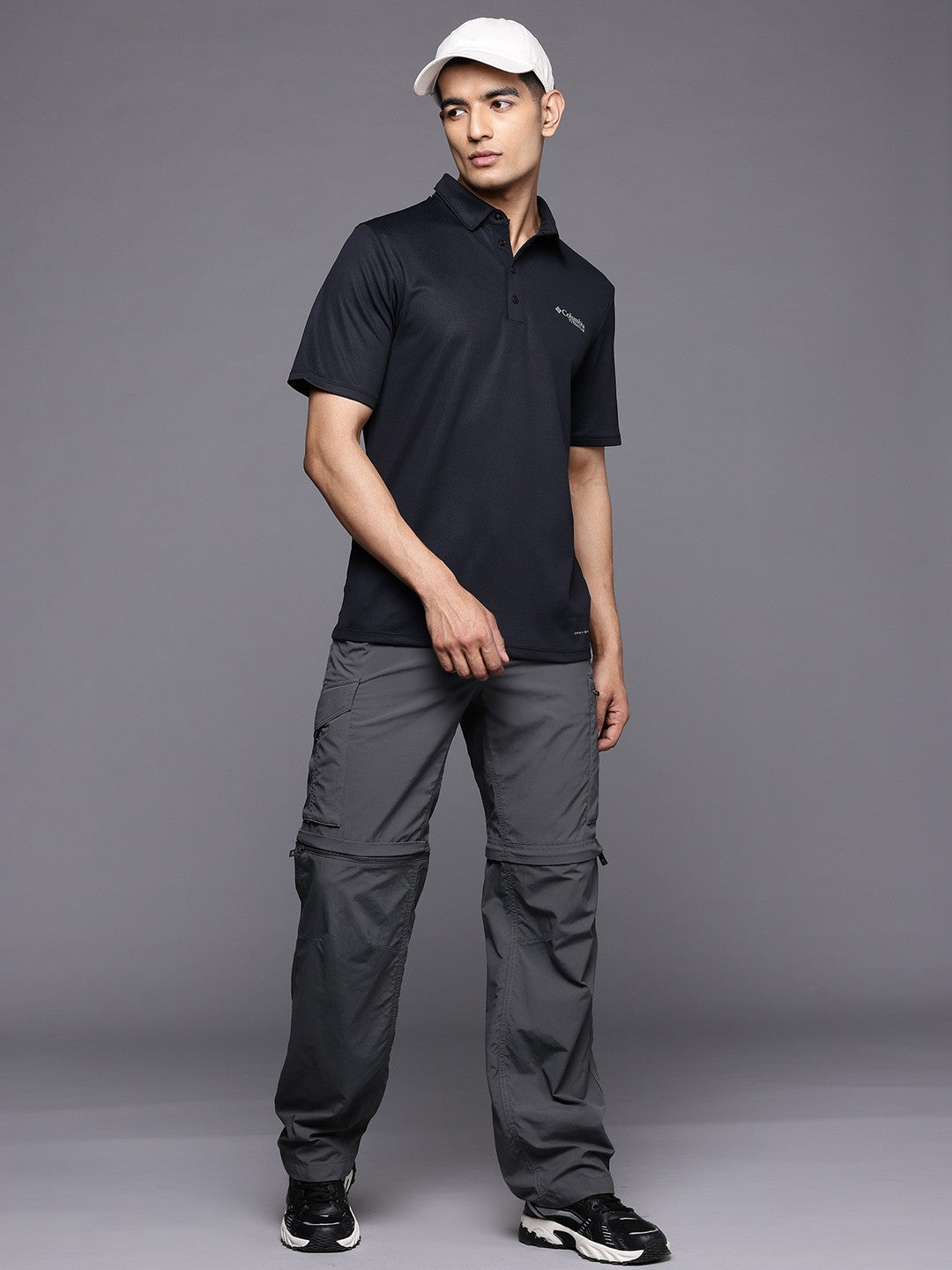 Columbia Men Black Summit Valley Polo (Sun Protection)