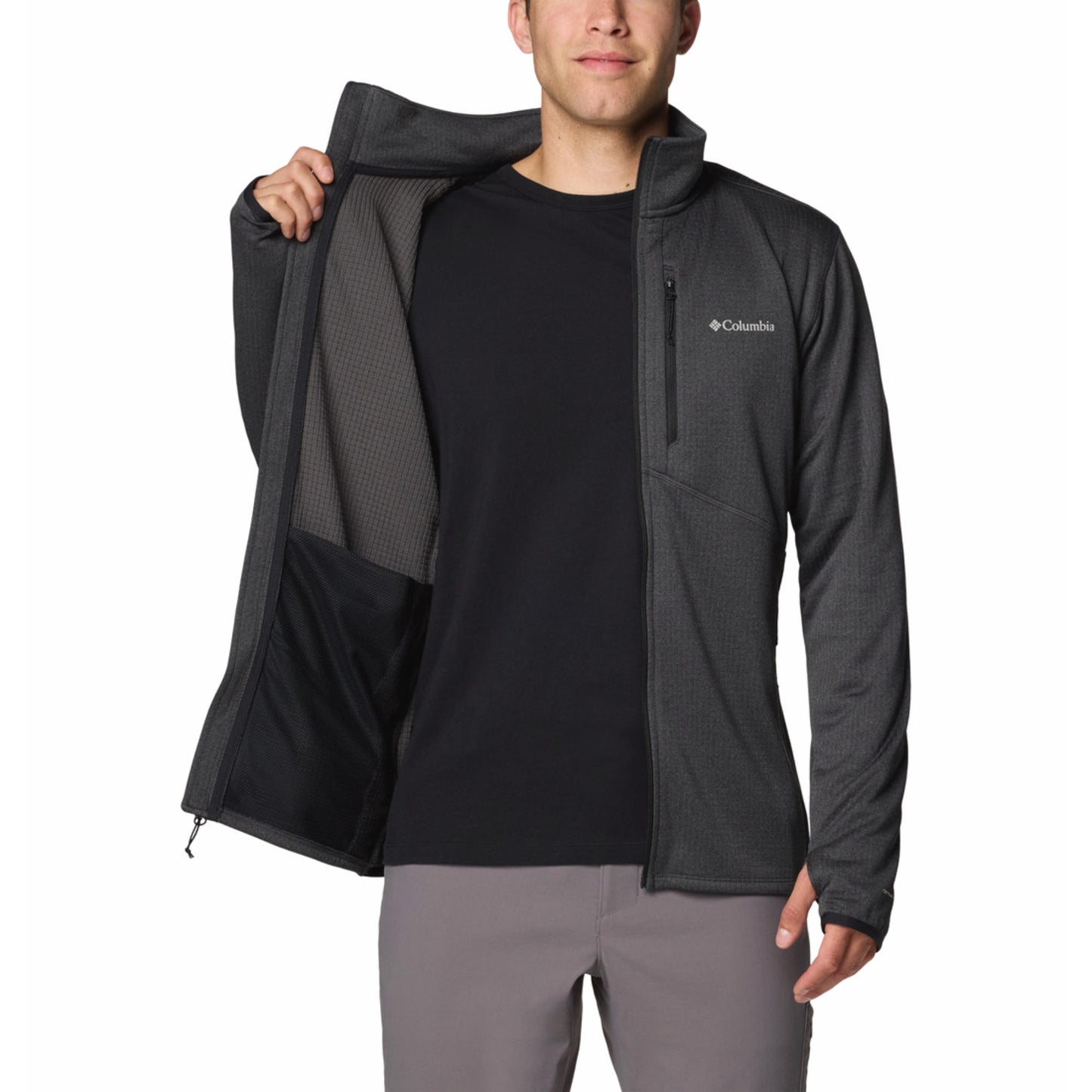 Columbia Men Black Park View Fleece Full Zip