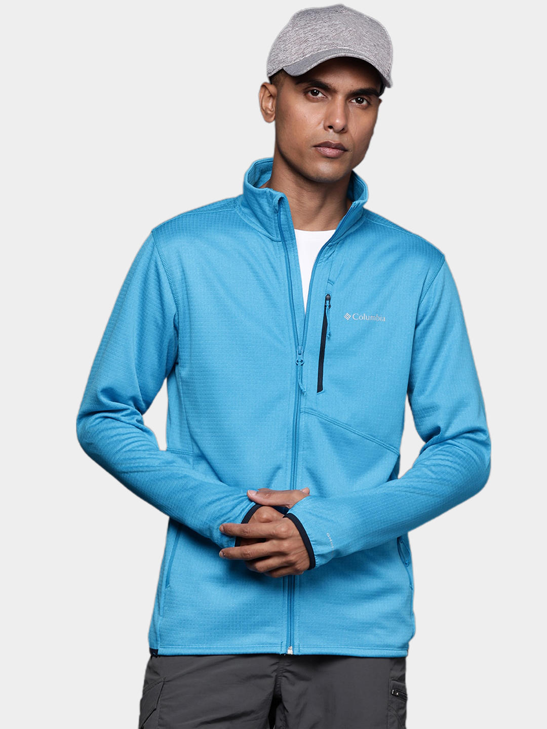 Columbia Men Blue Park View Fleece Full Zip Fleece Jacket