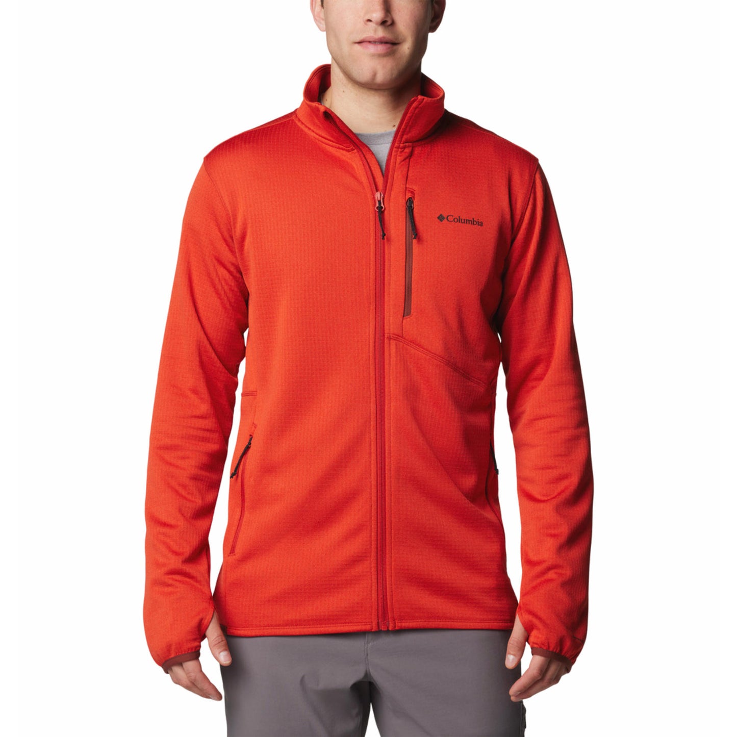 Columbia Men Red Park View Fleece Full Zip