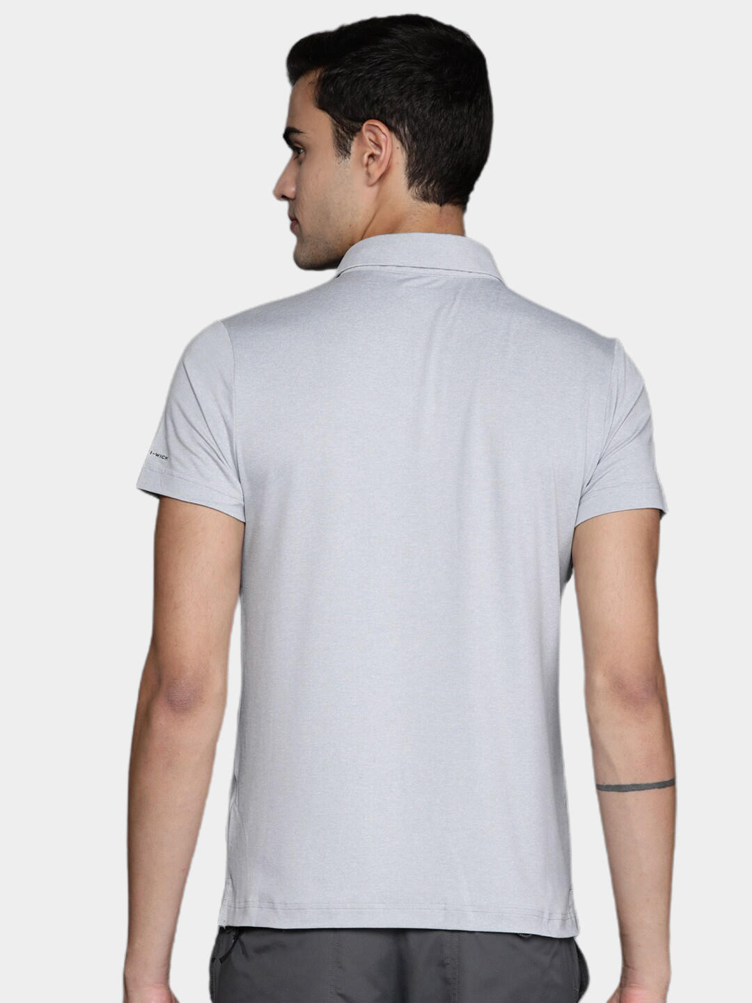 Columbia Men Grey Tech Trail Novelty Polo T-Shirt