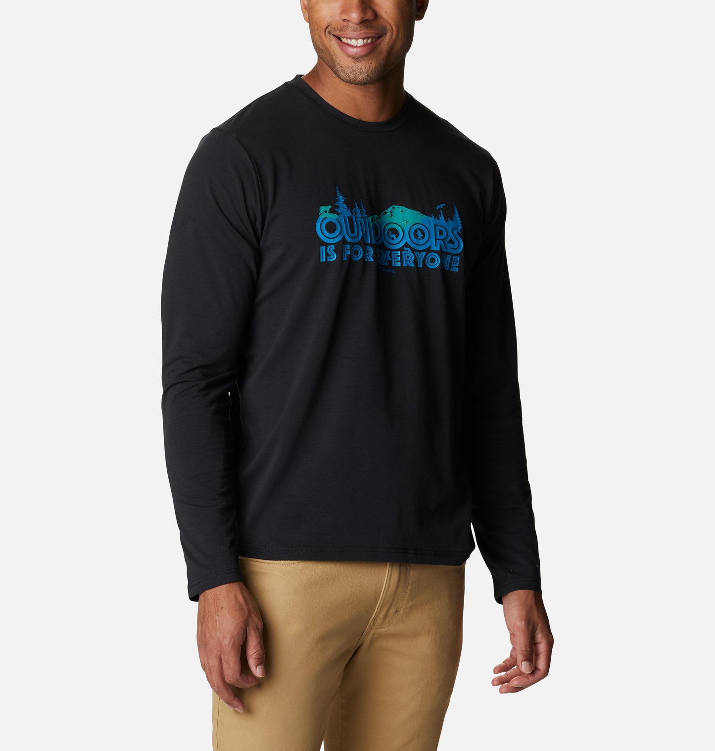 Columbia Men White Sun Trek Graphic Long Sleeve T-Shirt
