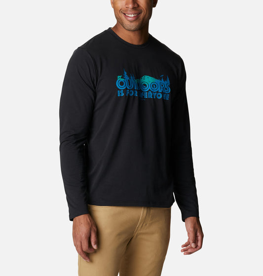 Columbia Men White Sun Trek Graphic Long Sleeve T-Shirt