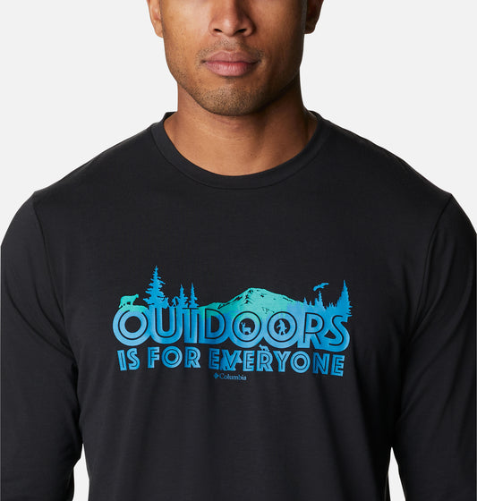 Columbia Men White Sun Trek Graphic Long Sleeve T-Shirt