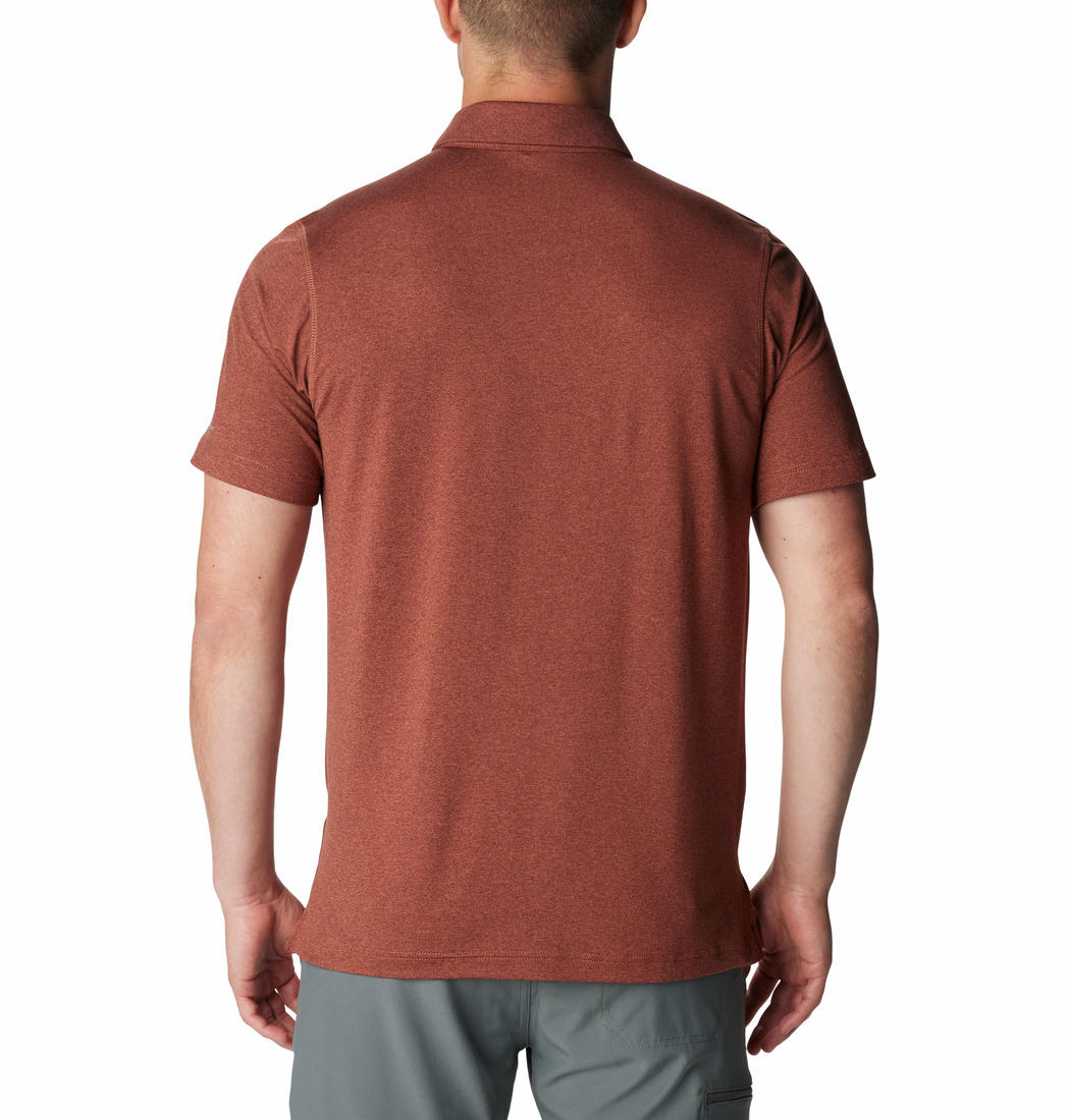 Columbia Men Brown Columbia Men Tech Trail Polo T-Shirt