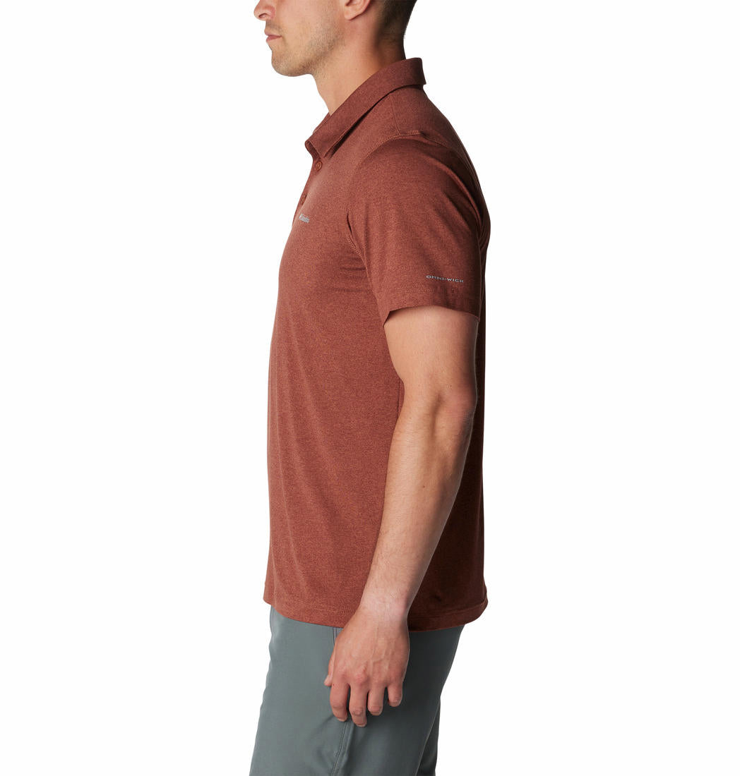 Columbia Men Brown Columbia Men Tech Trail Polo T-Shirt
