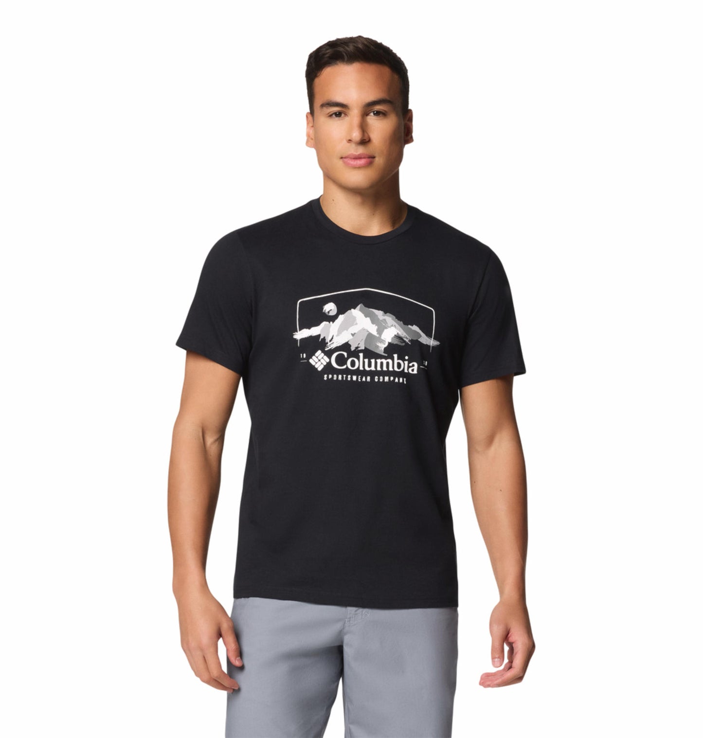 Columbia Mens Black Path Lake Graphic II Tshirt