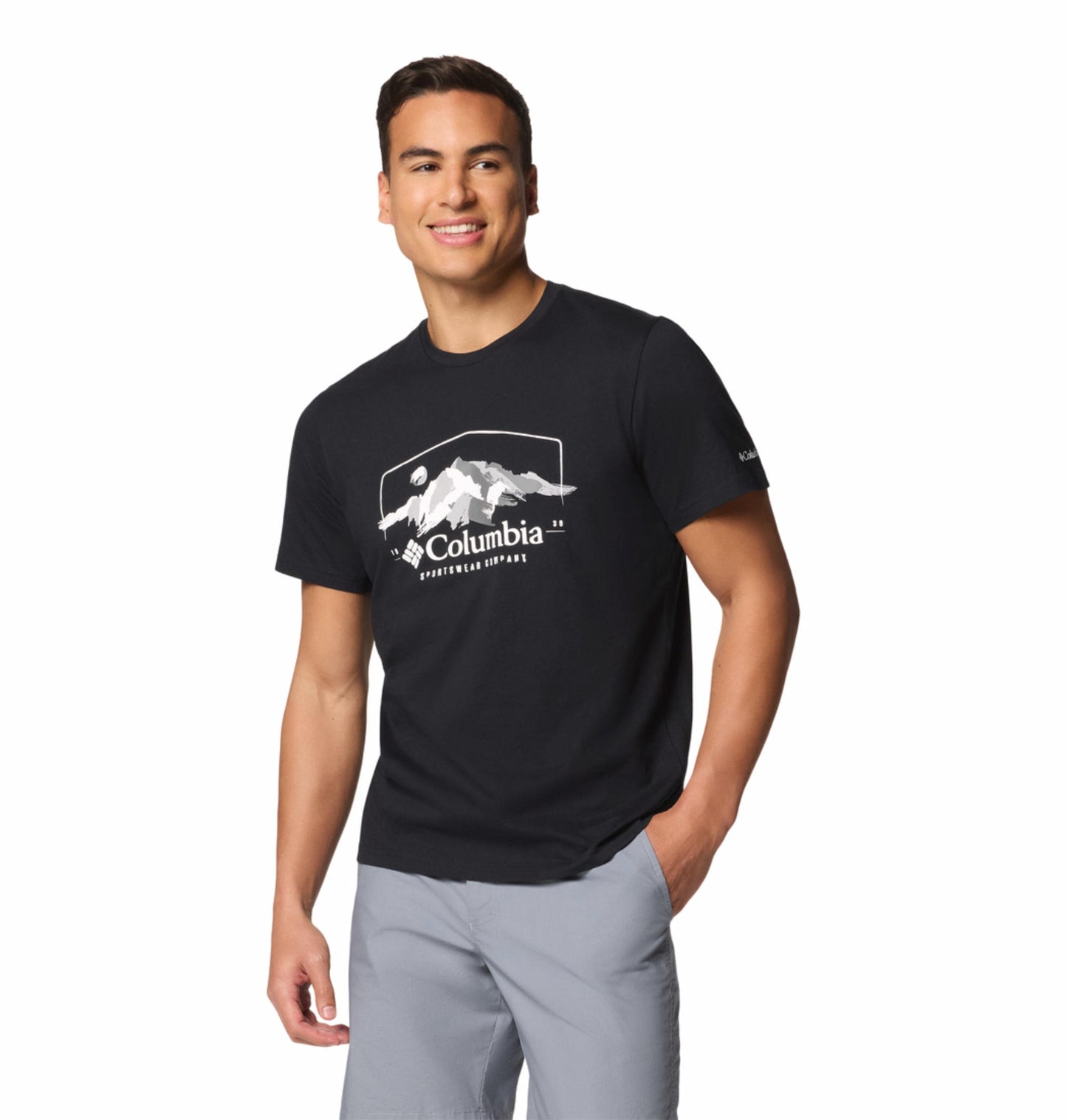 Columbia Mens Black Path Lake Graphic II Tshirt