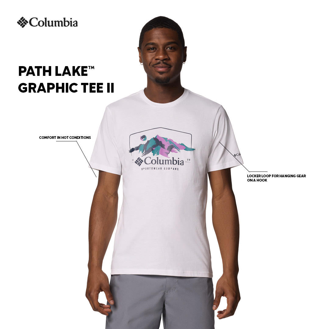 Columbia Mens White Path Lake Graphic II Tshirt