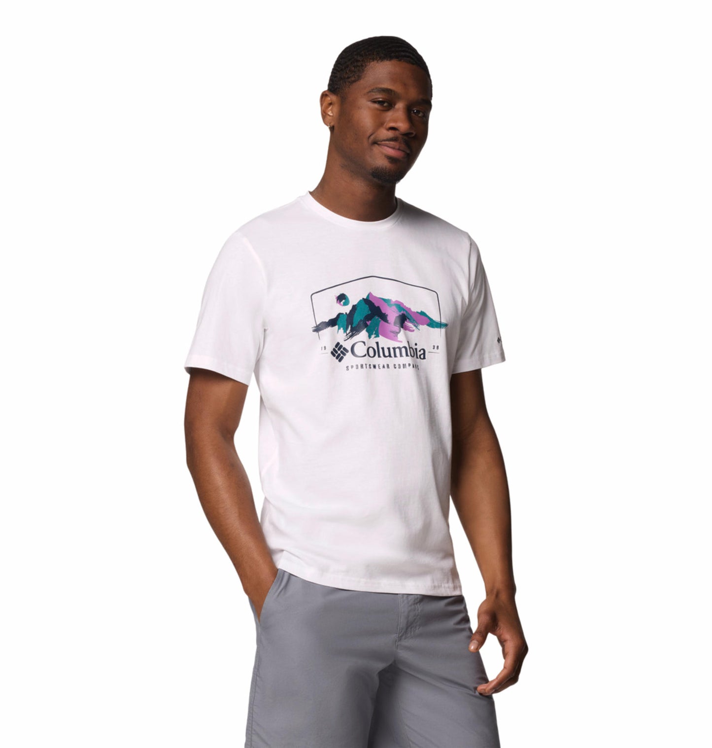 Columbia Mens White Path Lake Graphic II Tshirt