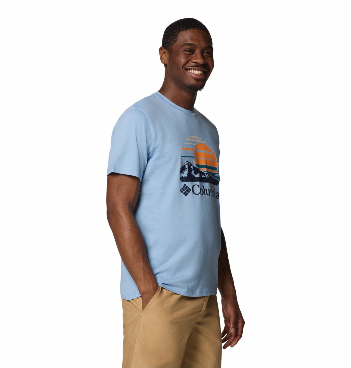 Columbia Mens Blue Path Lake Graphic II Tshirt