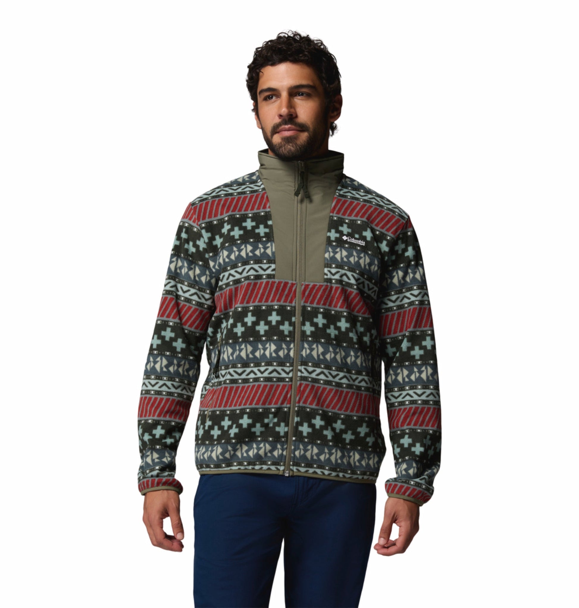 men green mtr sequoia grove ii fleece jacket