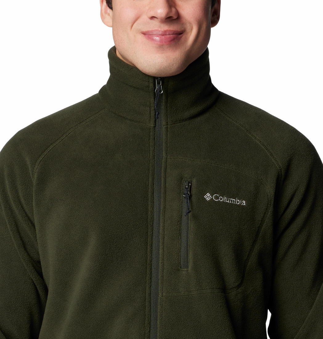 Columbia Mens Green Fast Trek II Full Zip Fleece Jacket