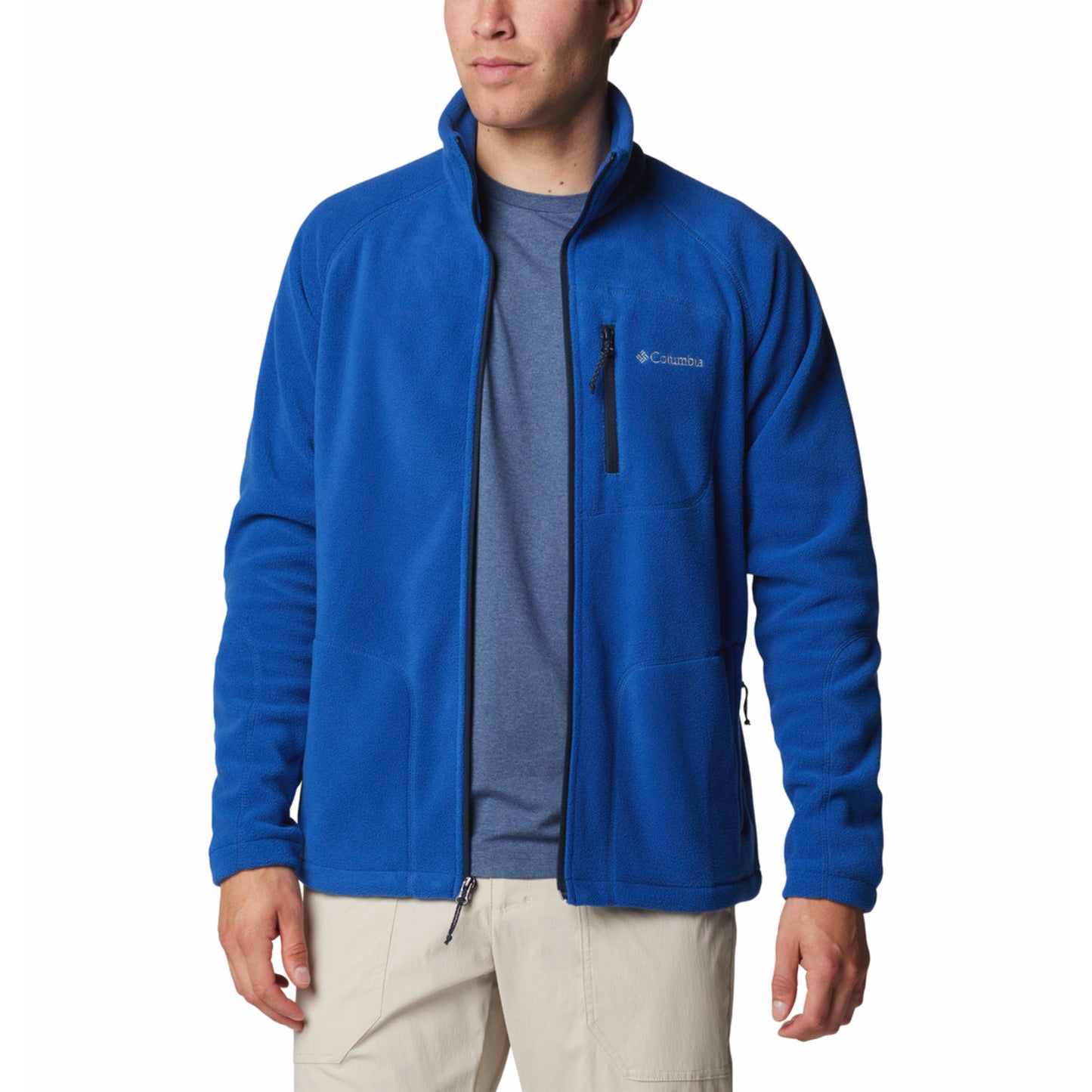 Columbia Men Blue Fast Trek II Full Zip Fleece