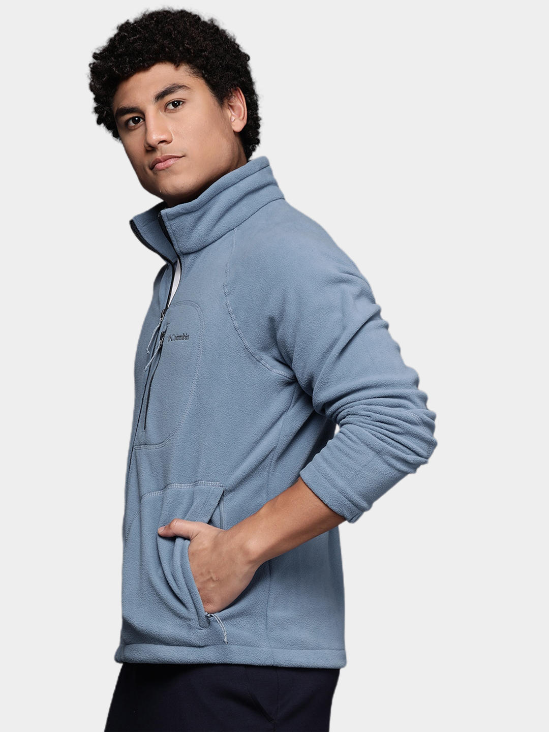 Columbia Men Blue Fast Trek II Full Zip Fleece Jacket