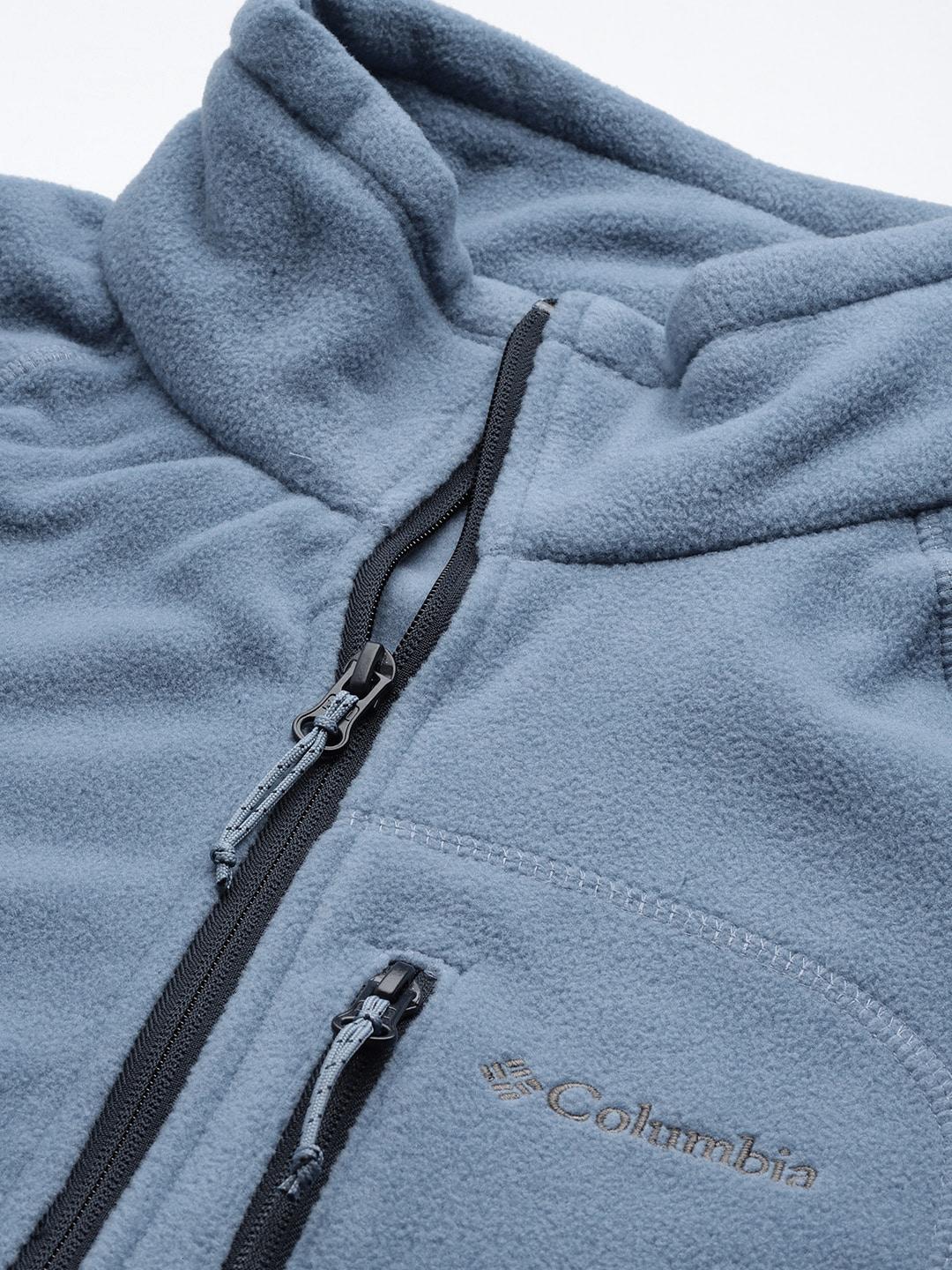 Columbia Men Blue Fast Trek II Full Zip Fleece Jacket