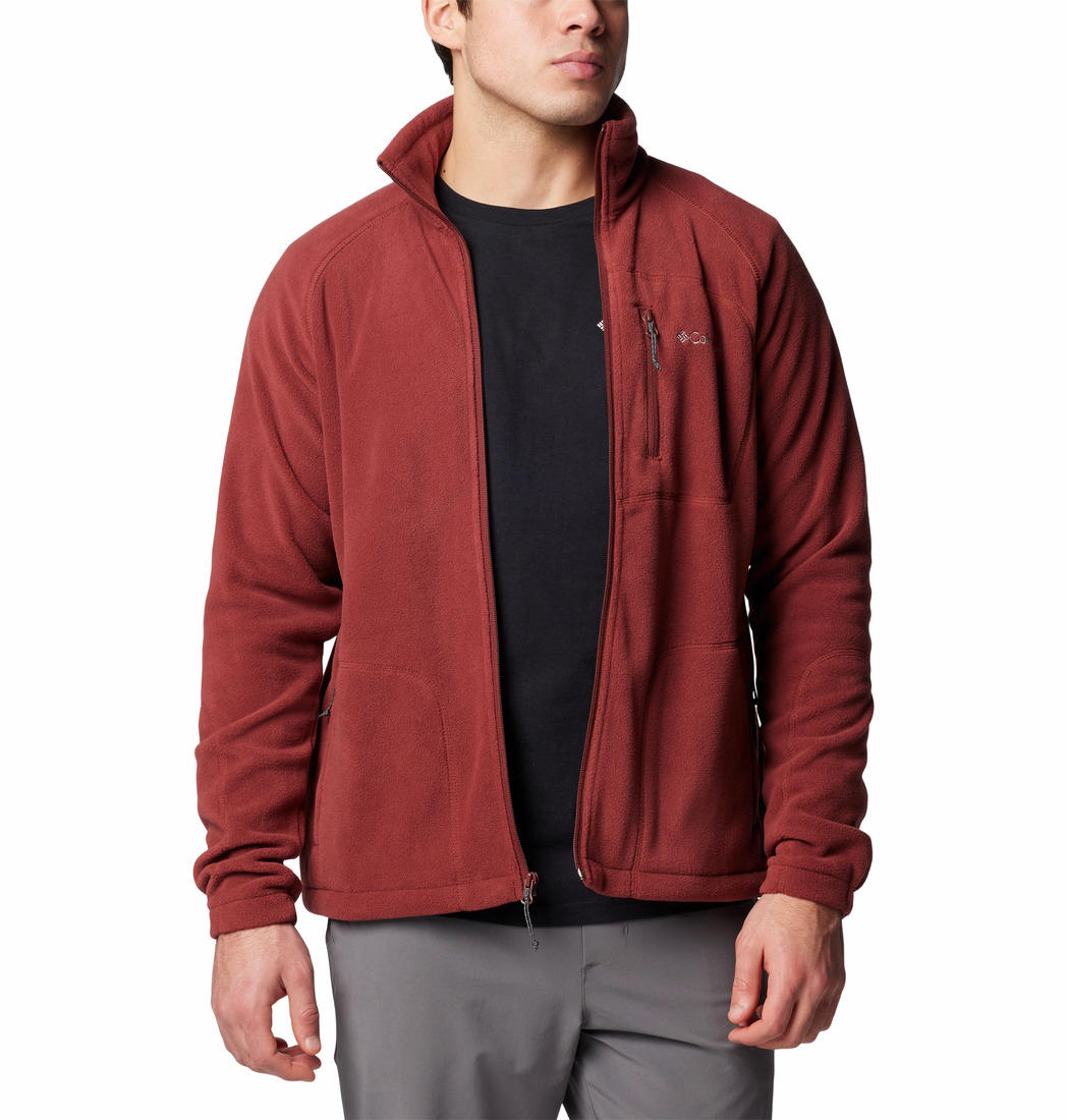 Columbia Men Red Fast Trek II Full Zip Fleece