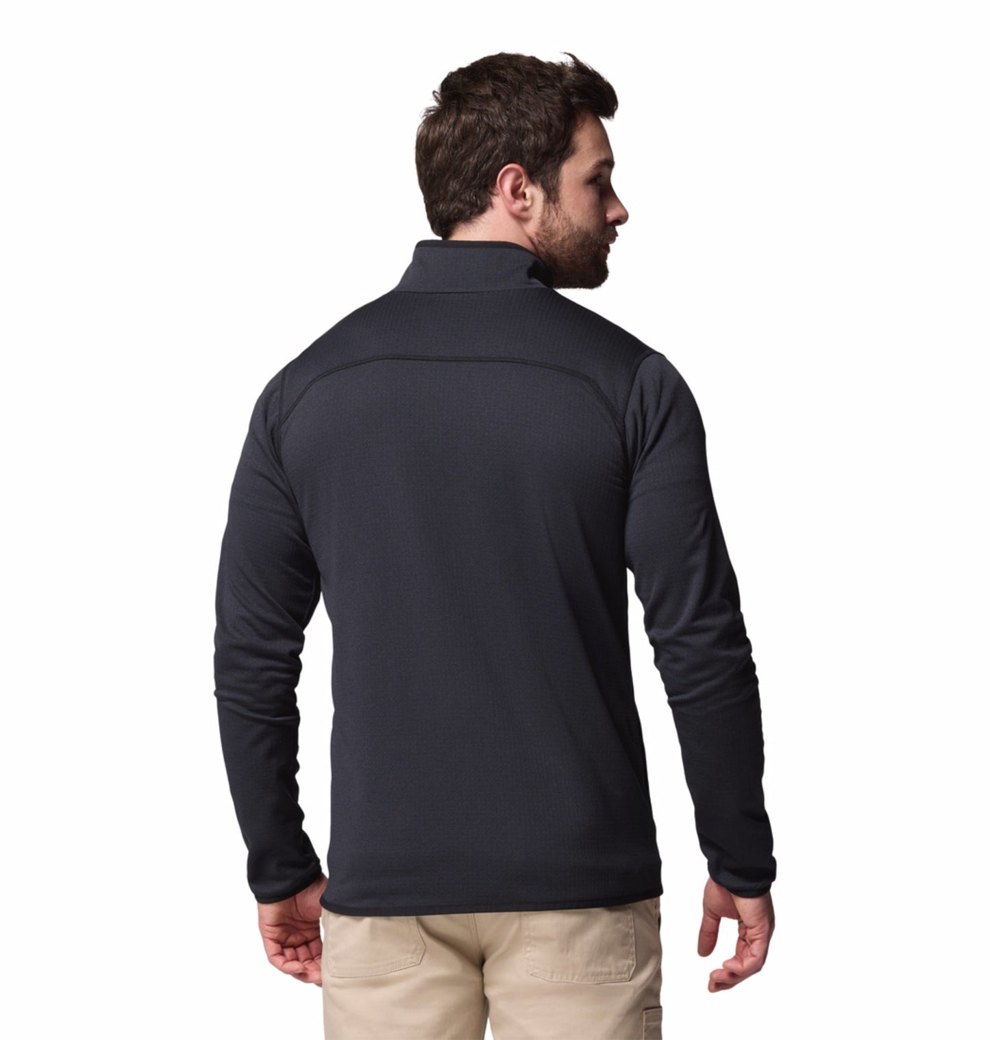 men black omni wick essential hike grid fleece jacket