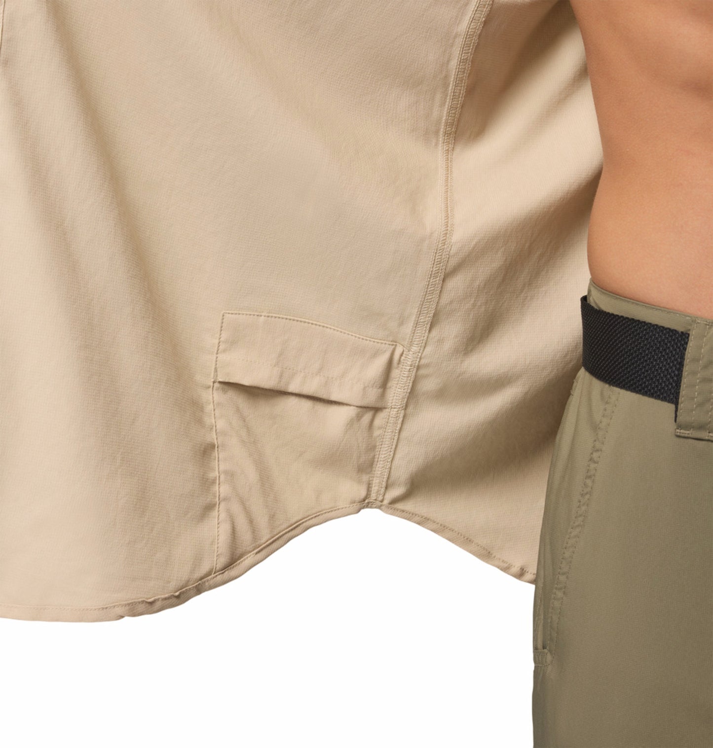 Columbia Men Beige Omni-Shade Silver Ridge Utility II Long Sleeve Shirt for Outdoor