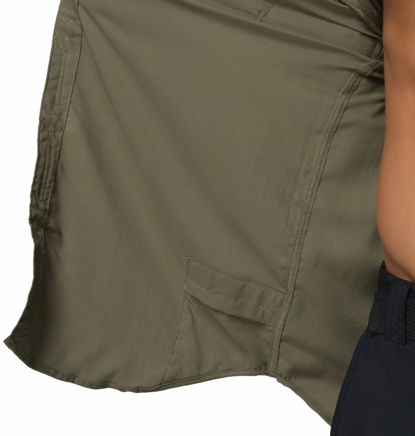 Columbia Men Olive Green Omni-Shade Silver Ridge Utility II Long Sleeve Shirt Outdoor