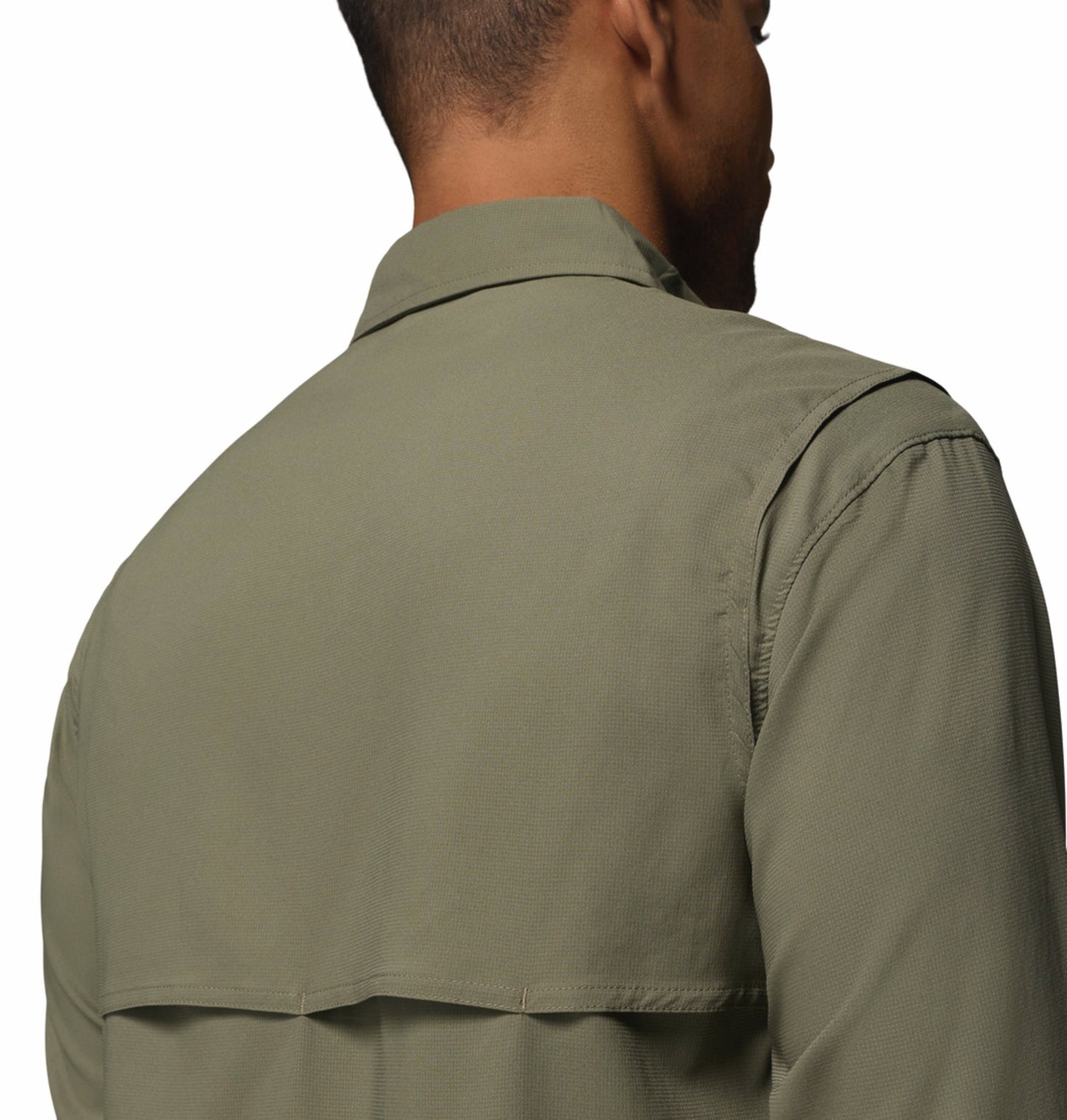 Columbia Men Olive Green Omni-Shade Silver Ridge Utility II Long Sleeve Shirt Outdoor