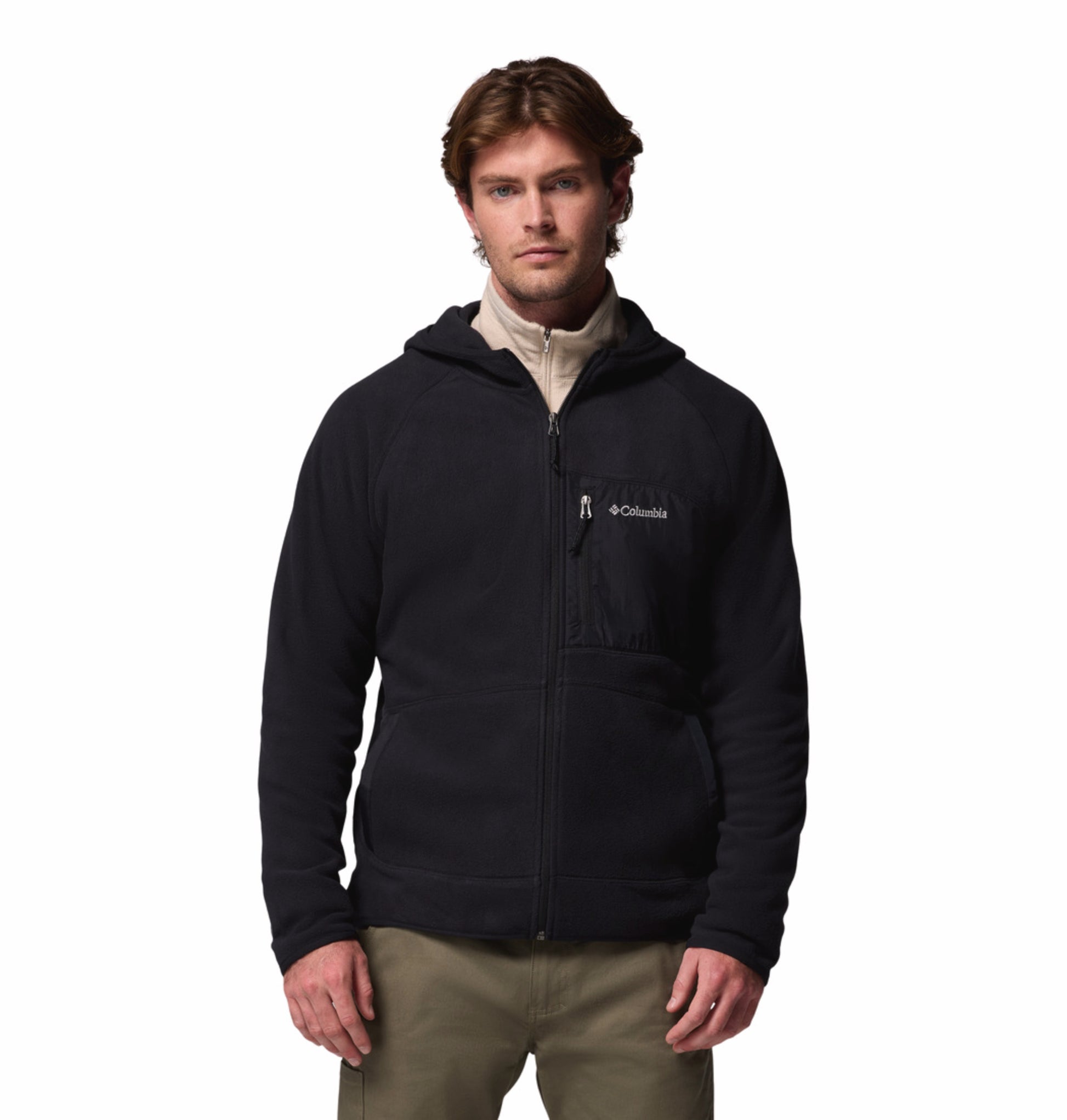Columbia Men Black Fast Trek Overlay Fleece Jacket – Adventuras India