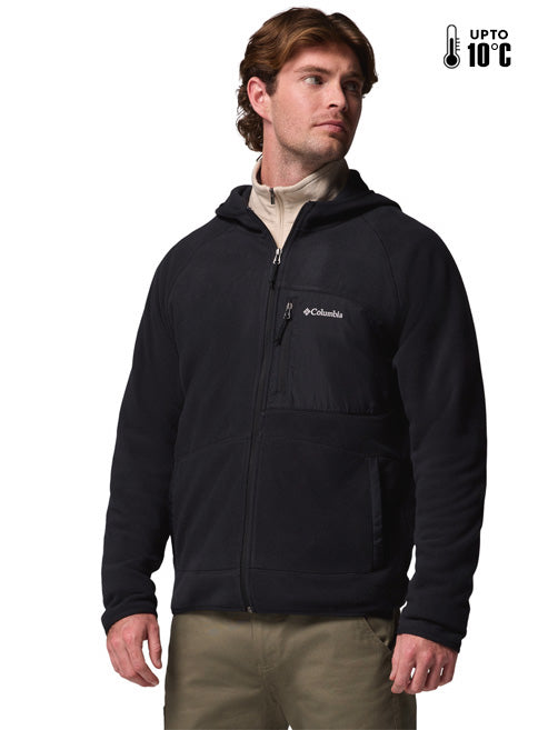 Columbia Men Black Fast Trek Overlay Fleece Jacket