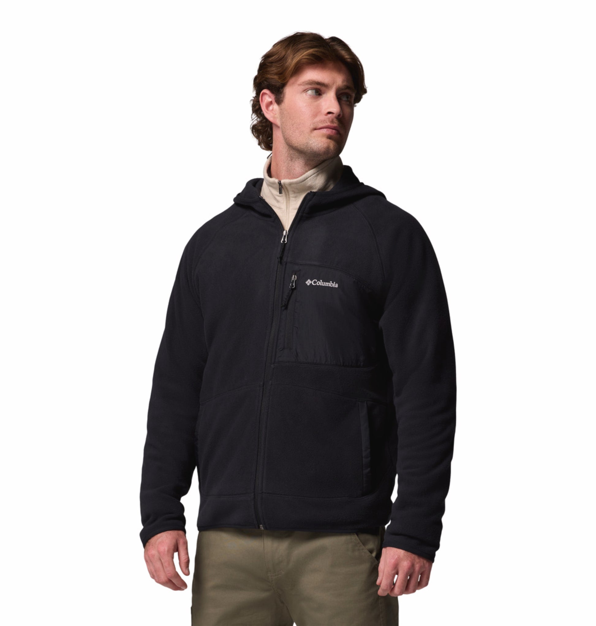 Columbia Men Black Fast Trek Overlay Fleece Jacket – Adventuras India