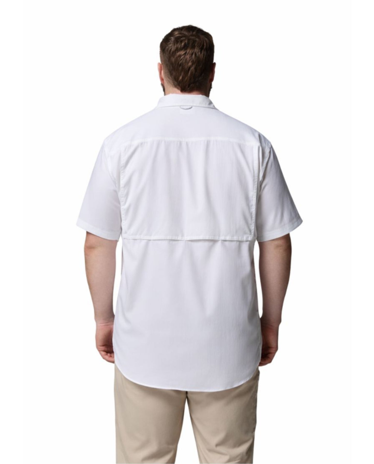 Columbia Men White Omni-Shade Silver Ridge Utility II Short Sleeve Shirt