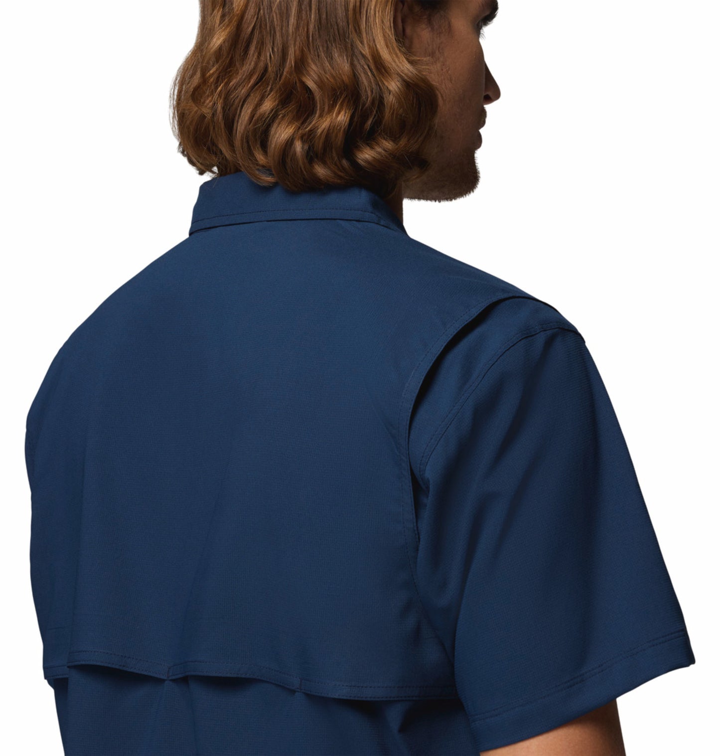 Columbia Men's Navy Blue Omni-Shade Silver Ridge Utility II Short Sleeve Shirt