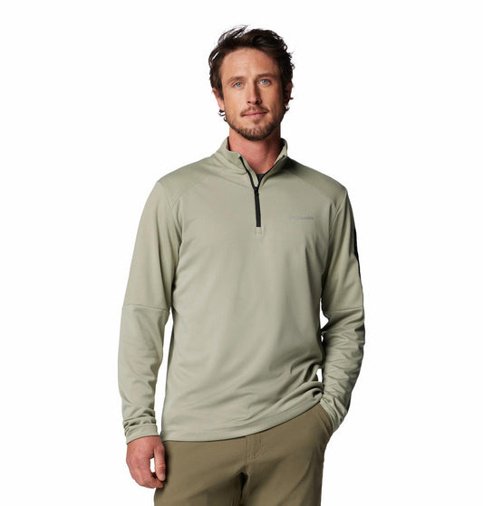 Columbia Mens Green Columbia Tech Knit 1/4 Zip