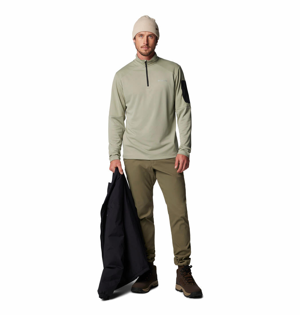 Columbia Mens Green Columbia Tech Knit 1/4 Zip