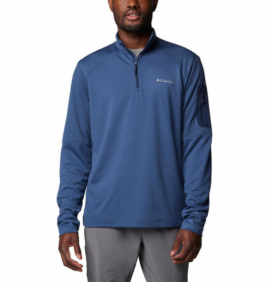 Columbia Mens Blue Columbia Tech Knit 1/4 Zip