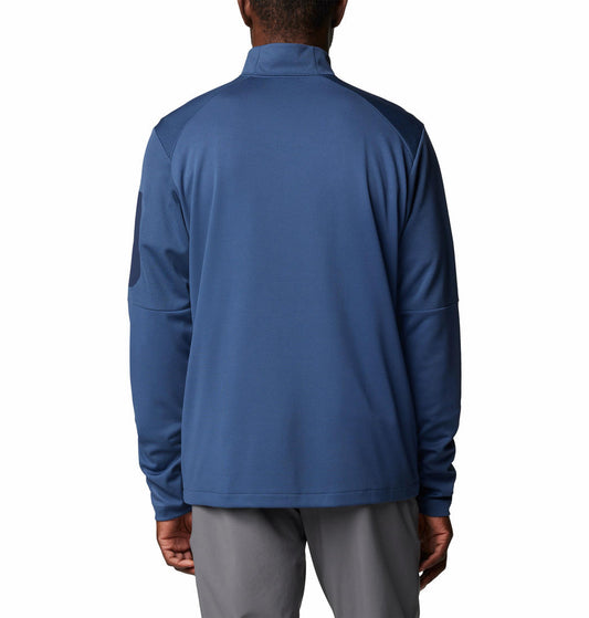 Columbia Mens Blue Columbia Tech Knit 1/4 Zip
