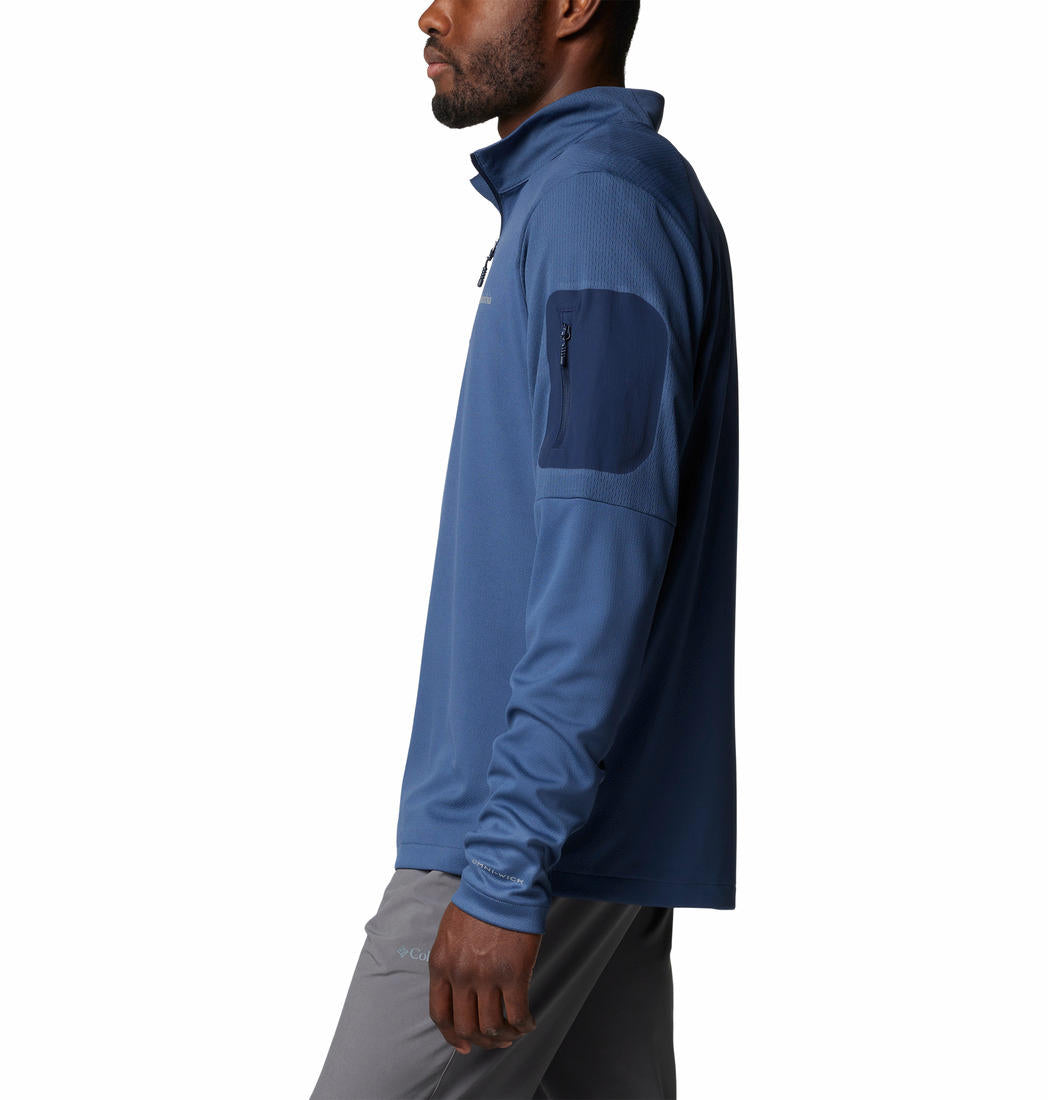 Columbia Mens Blue Columbia Tech Knit 1/4 Zip