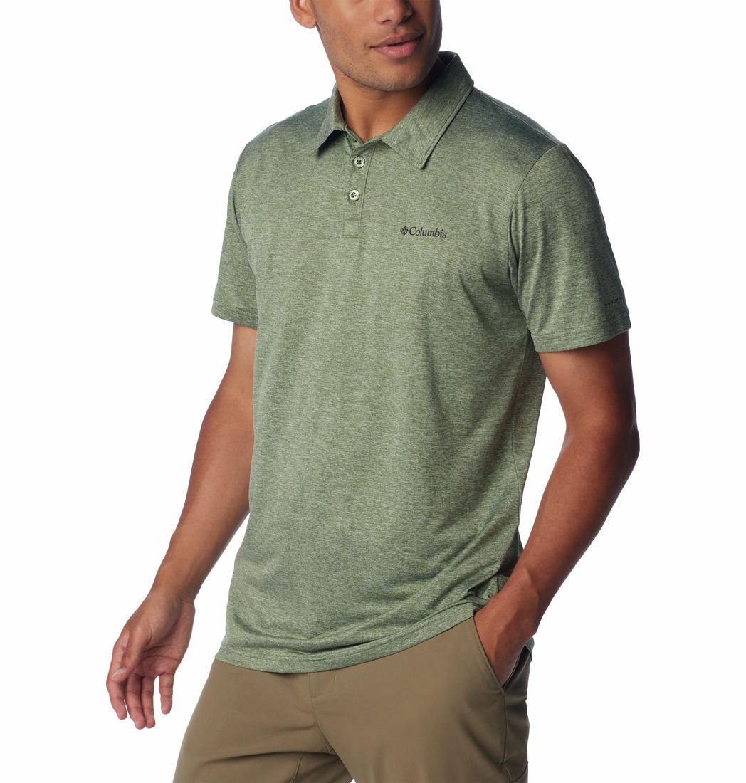 Columbia Men Green Columbia Hike Polo