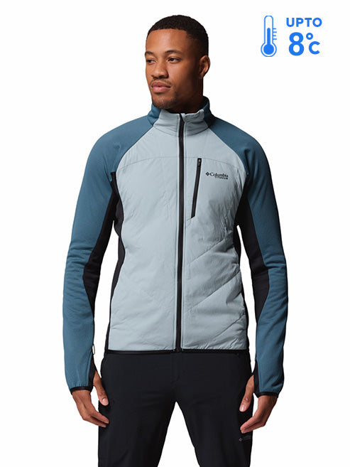 Columbia Men Blue Omni-Heat Arctic Hybrid Fleece Jacket